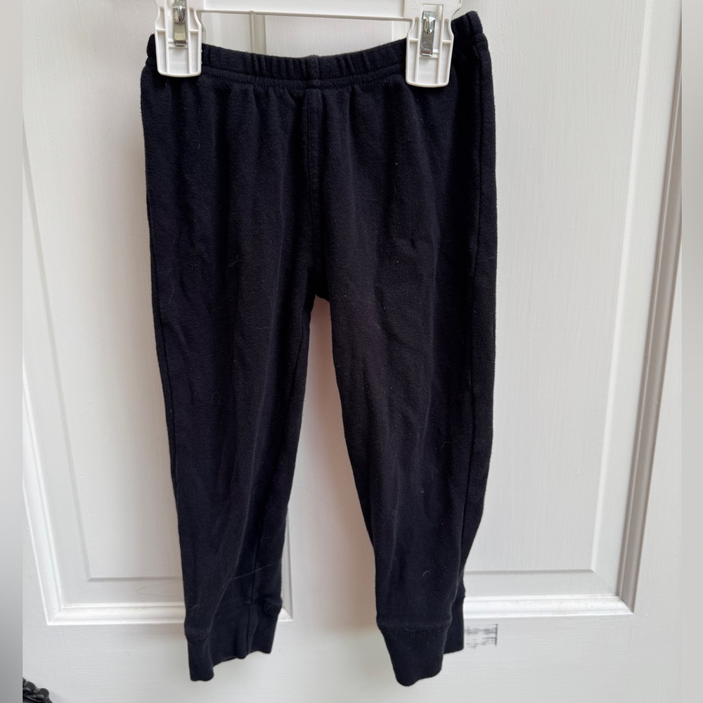 HB 3T Girls Black Leggings with Elastic Waistband and Tapered Design